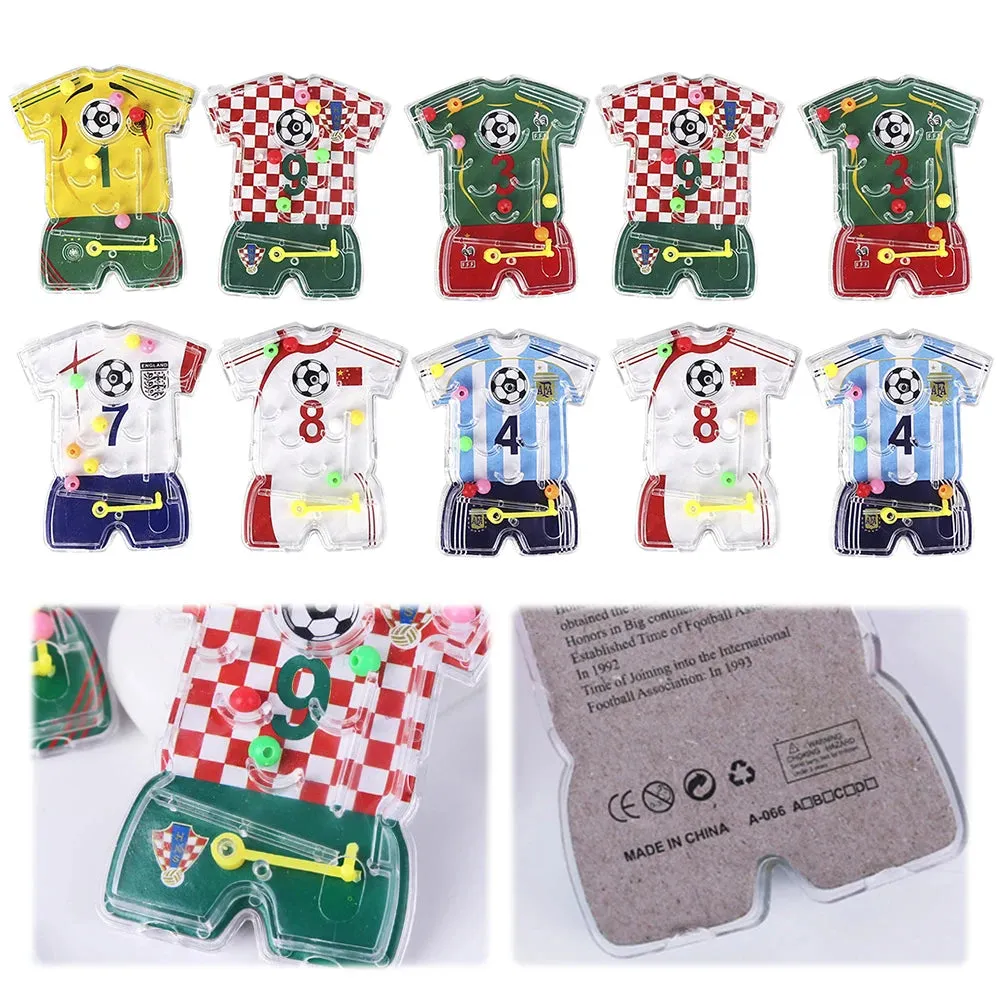 10/20pcs Football Party Favors Maze Game Boys Soccer Theme Birthday Party Decoration Kids Christmas Gift Toy Supplies