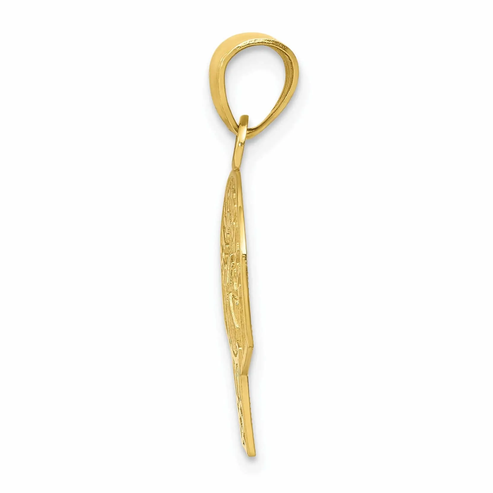 10k Yellow Gold Basketball Net Charm Pendant