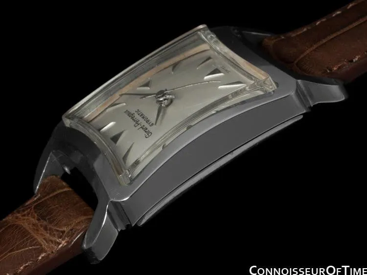 1950's Girard Perregaux Gyromatic Vintage Mens Midsize Watch - Stainless Steel