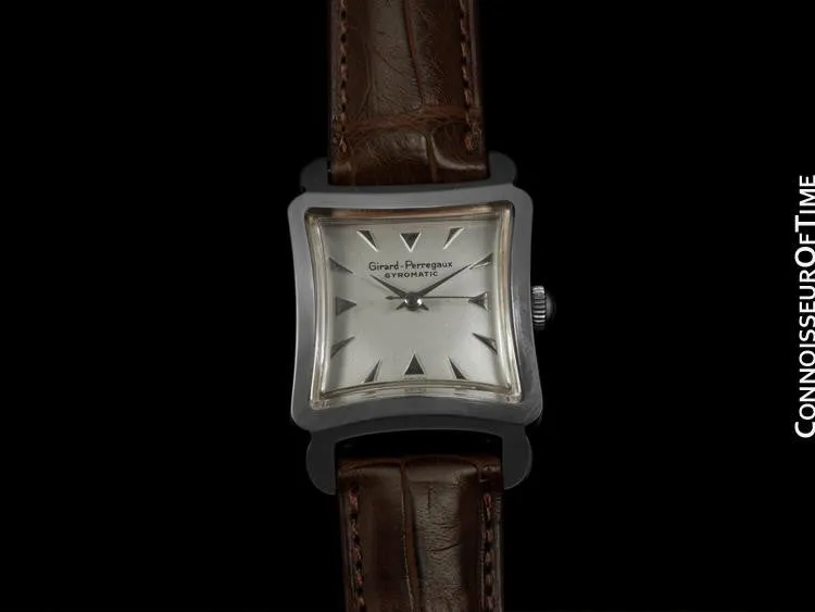 1950's Girard Perregaux Gyromatic Vintage Mens Midsize Watch - Stainless Steel