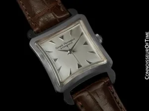 1950's Girard Perregaux Gyromatic Vintage Mens Midsize Watch - Stainless Steel