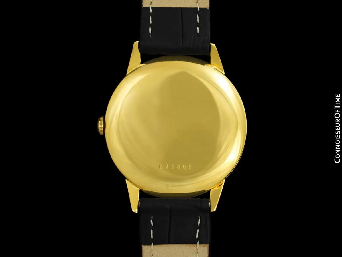 1950's Ulysse Nardin Vintage Mens Full Size Dress Watch - 18K Gold Plated