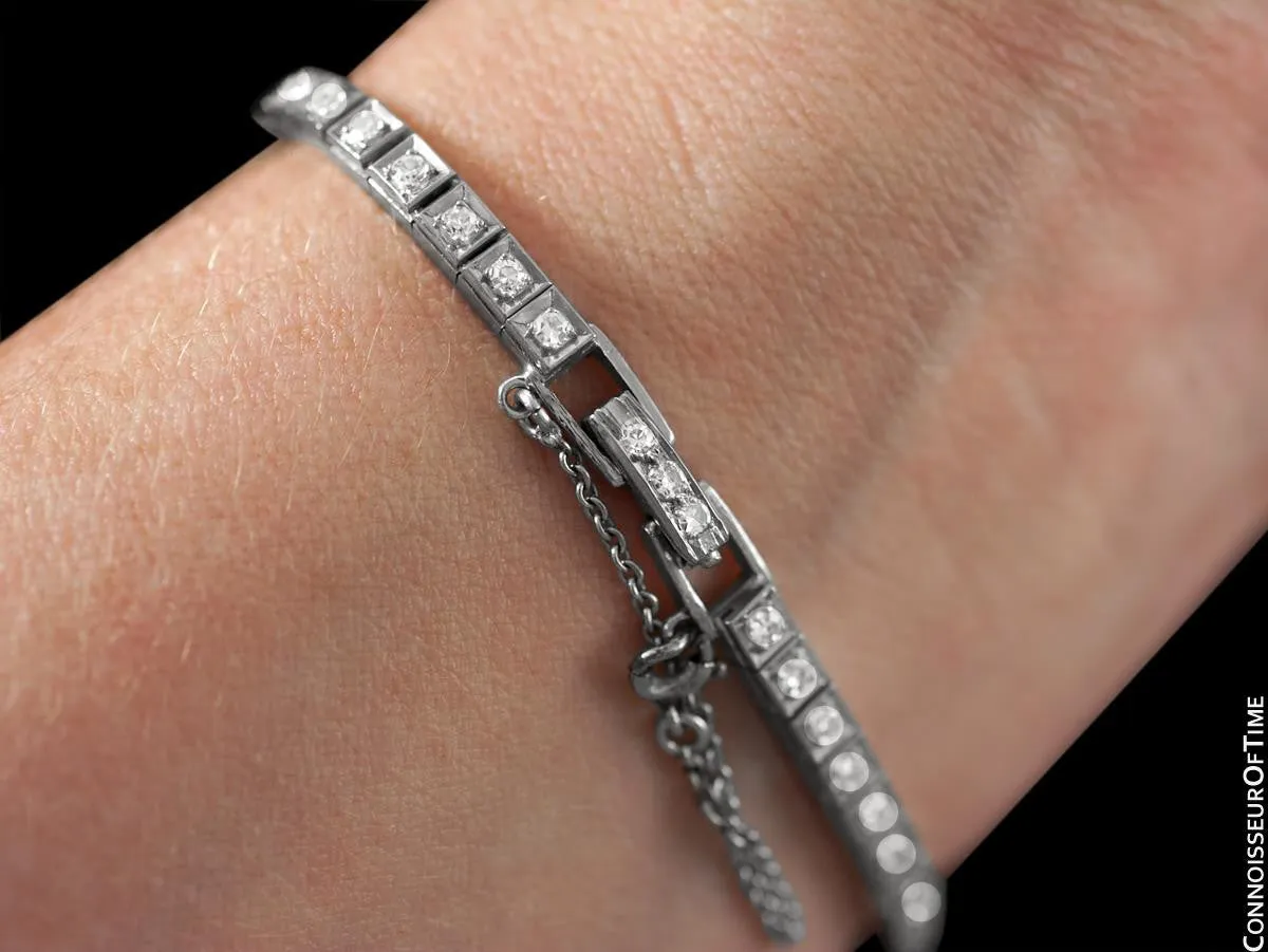 1950's Vintage Ladies Watch with Omega Movement - Platinum with 5 Carats of Diamond