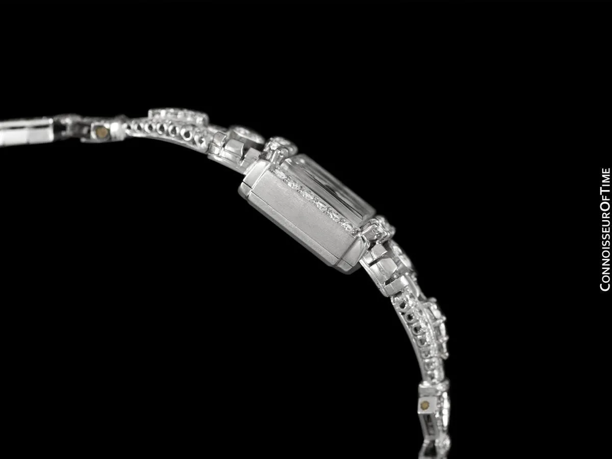 1950's Vintage Ladies Watch with Omega Movement - Platinum with 5 Carats of Diamond
