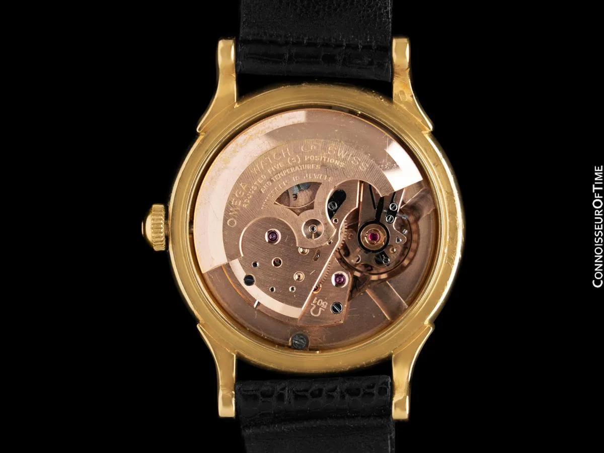 1954 Omega Constellation "De Luxe" Vintage Mens 18K Gold Watch - Box and Band