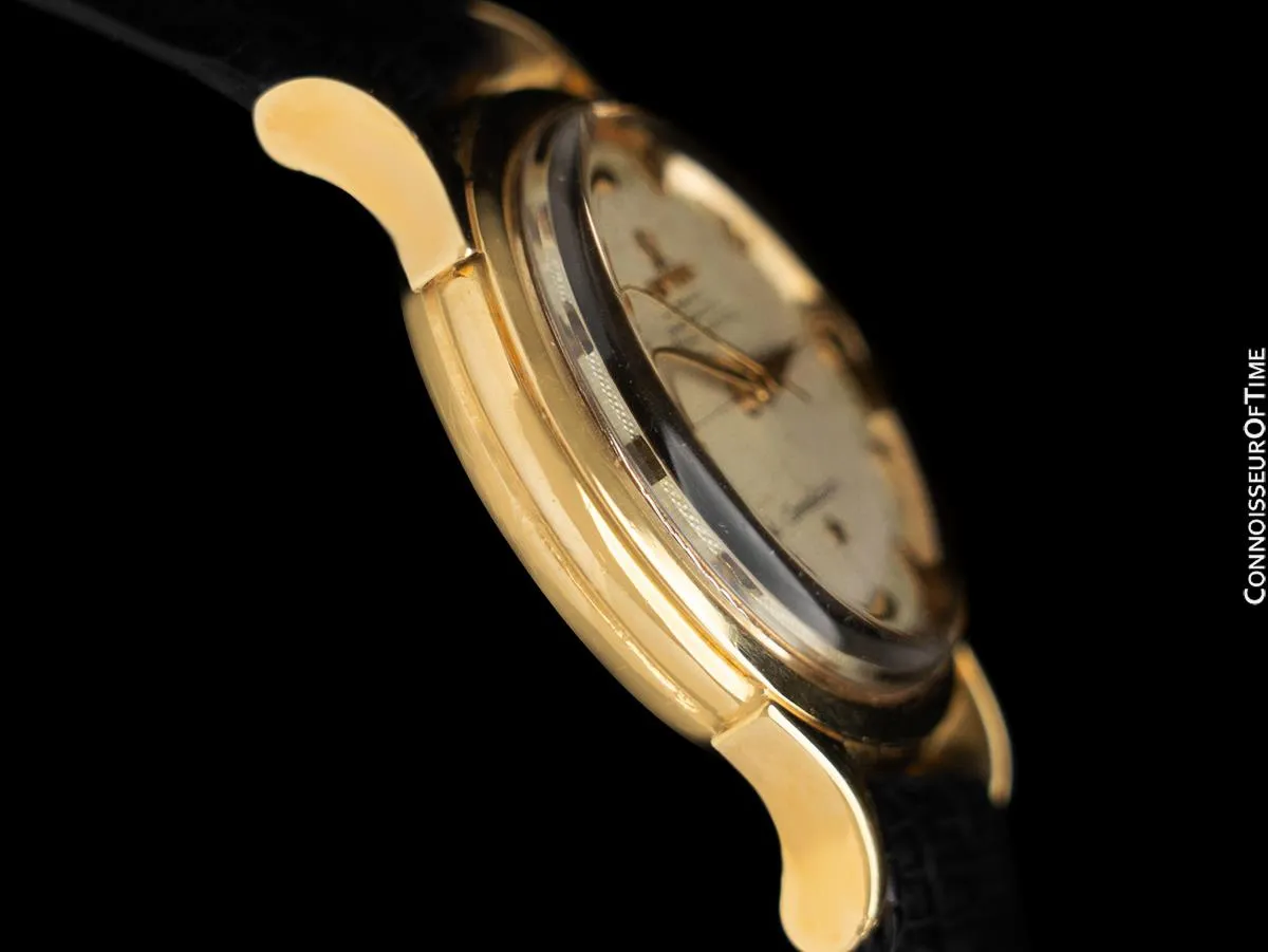 1954 Omega Constellation "De Luxe" Vintage Mens 18K Gold Watch - Box and Band