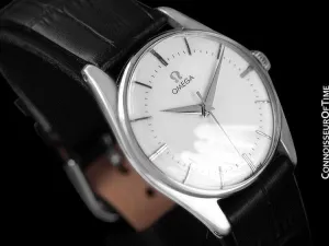 1958 Omega Vintage Mens Dress Watch - Stainless Steel - Classic Style