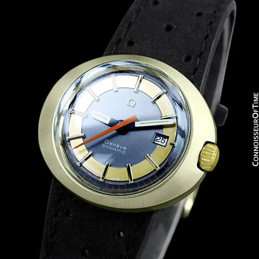 1960's Omega Dynamic Vintage Ladies Automatic Watch - 18K Gold Cap & Stainless Steel