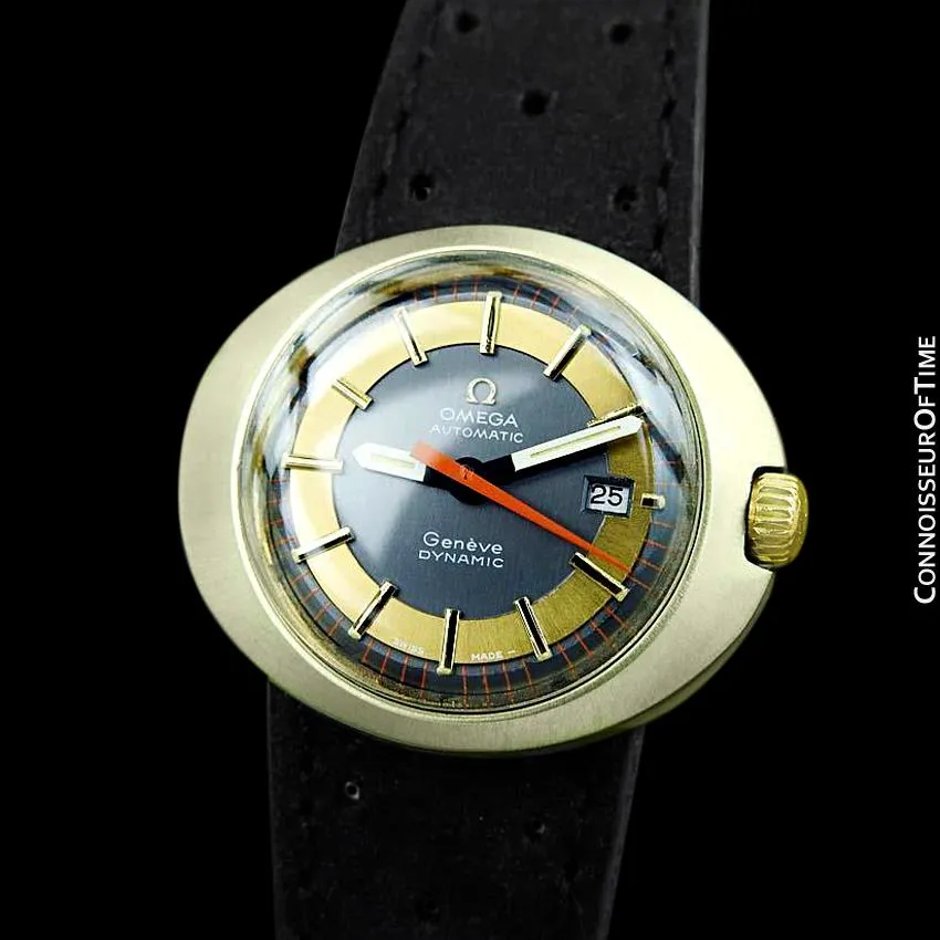 1960's Omega Dynamic Vintage Ladies Automatic Watch - 18K Gold Cap & Stainless Steel