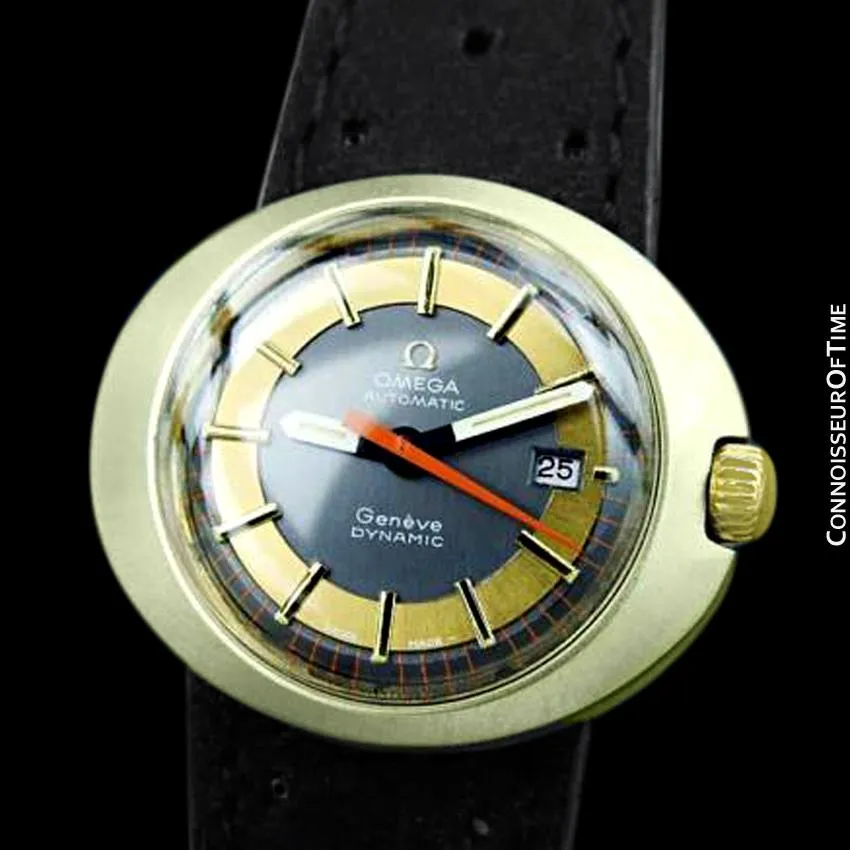 1960's Omega Dynamic Vintage Ladies Automatic Watch - 18K Gold Cap & Stainless Steel