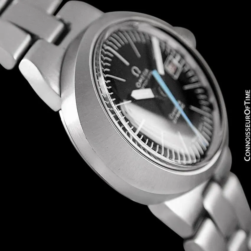 1960's Omega Dynamic Vintage Ladies Bracelet Watch with Black Dial - Stainless Steel