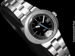 1960's Omega Dynamic Vintage Ladies Bracelet Watch with Black Dial - Stainless Steel