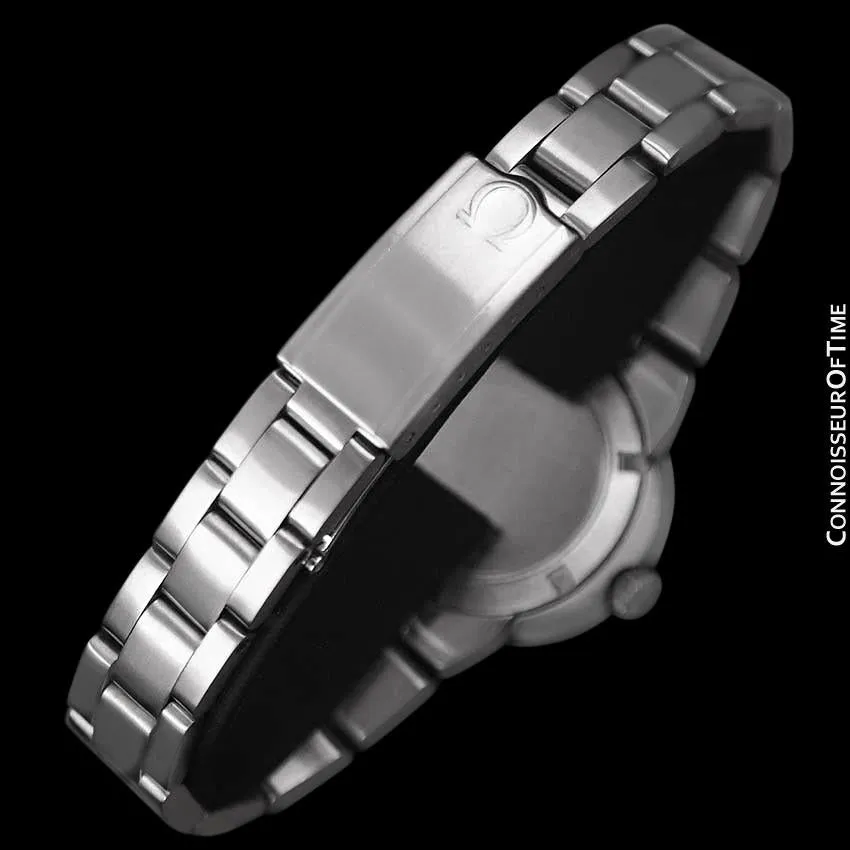 1960's Omega Dynamic Vintage Ladies Bracelet Watch with Black Dial - Stainless Steel