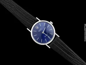 1968 Rolex Cellini Vintage Ladies Watch, Ref. 3600 - 18K White Gold