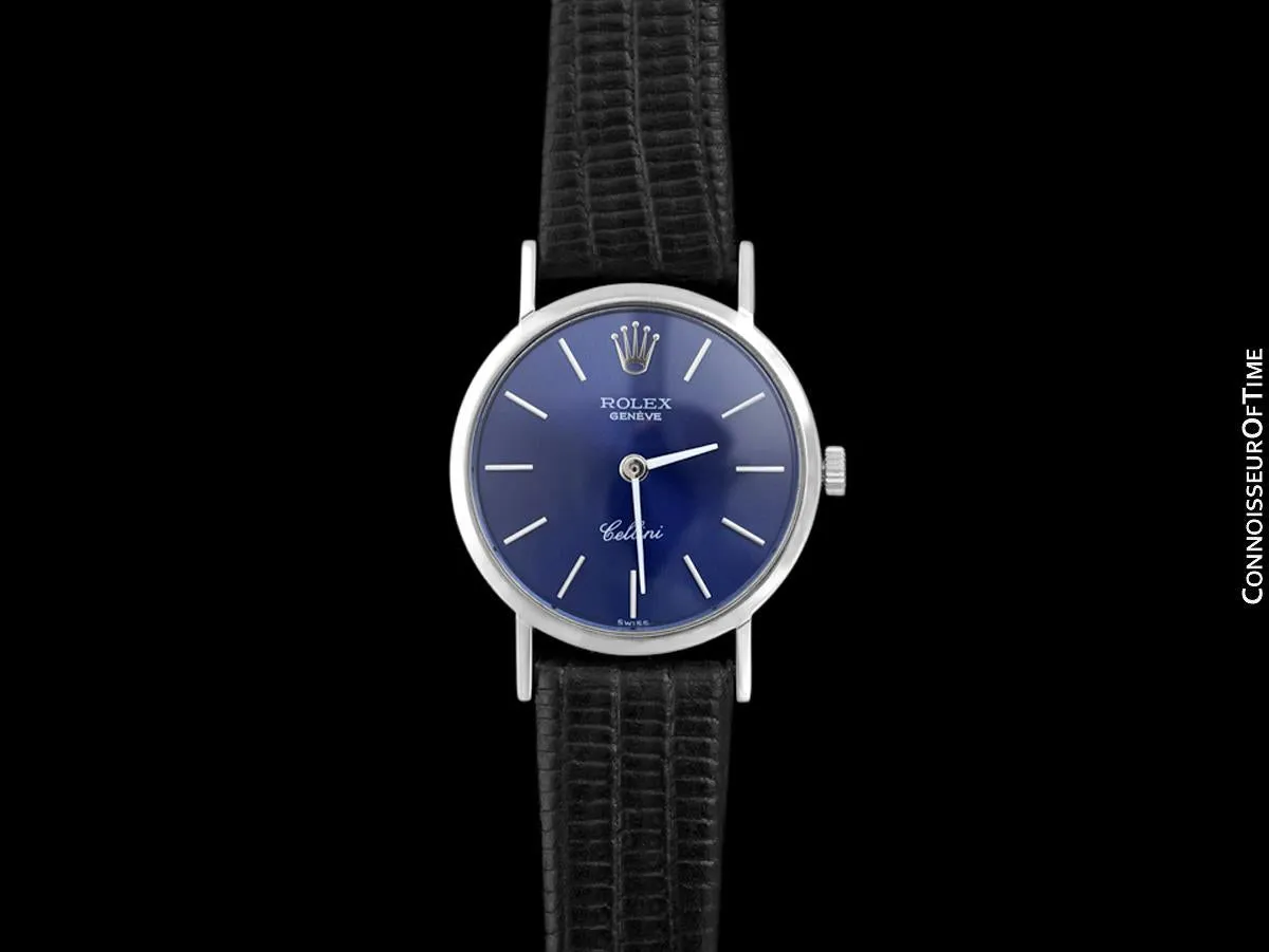 1968 Rolex Cellini Vintage Ladies Watch, Ref. 3600 - 18K White Gold