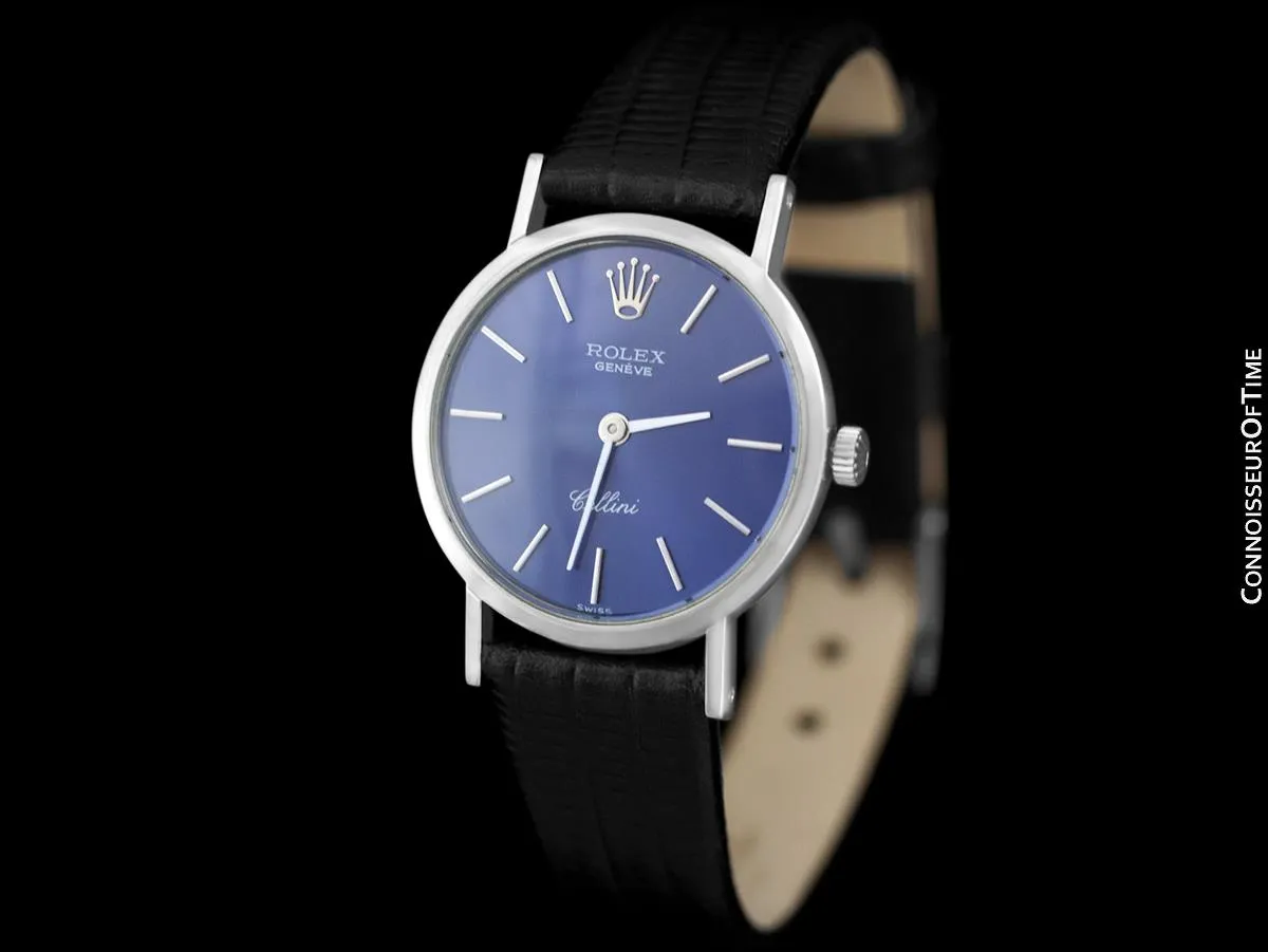 1968 Rolex Cellini Vintage Ladies Watch, Ref. 3600 - 18K White Gold