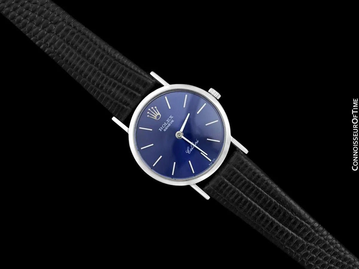 1968 Rolex Cellini Vintage Ladies Watch, Ref. 3600 - 18K White Gold