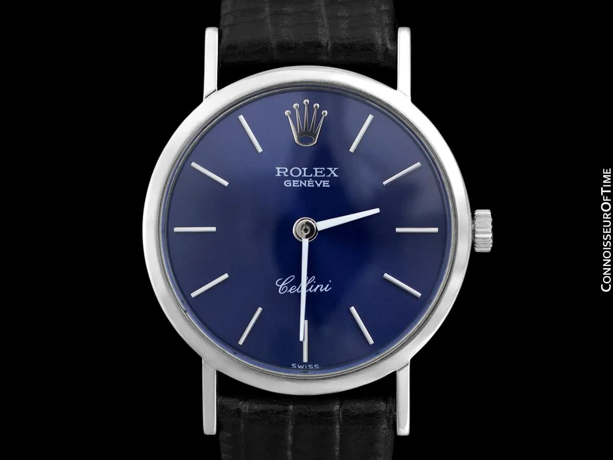 1968 Rolex Cellini Vintage Ladies Watch, Ref. 3600 - 18K White Gold