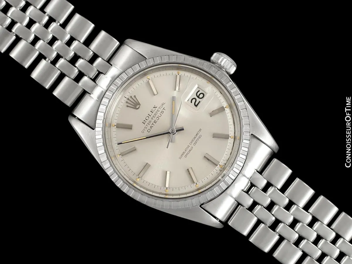 1968 Rolex Datejust Classic Vintage Mens Stainless Steel Watch - Original Papers, Boxes & Tag