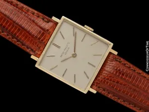 1970 Patek Philippe Vintage Mens Handwound Gondolo Square Dress Watch, Ref. 3430 - 18K Gold