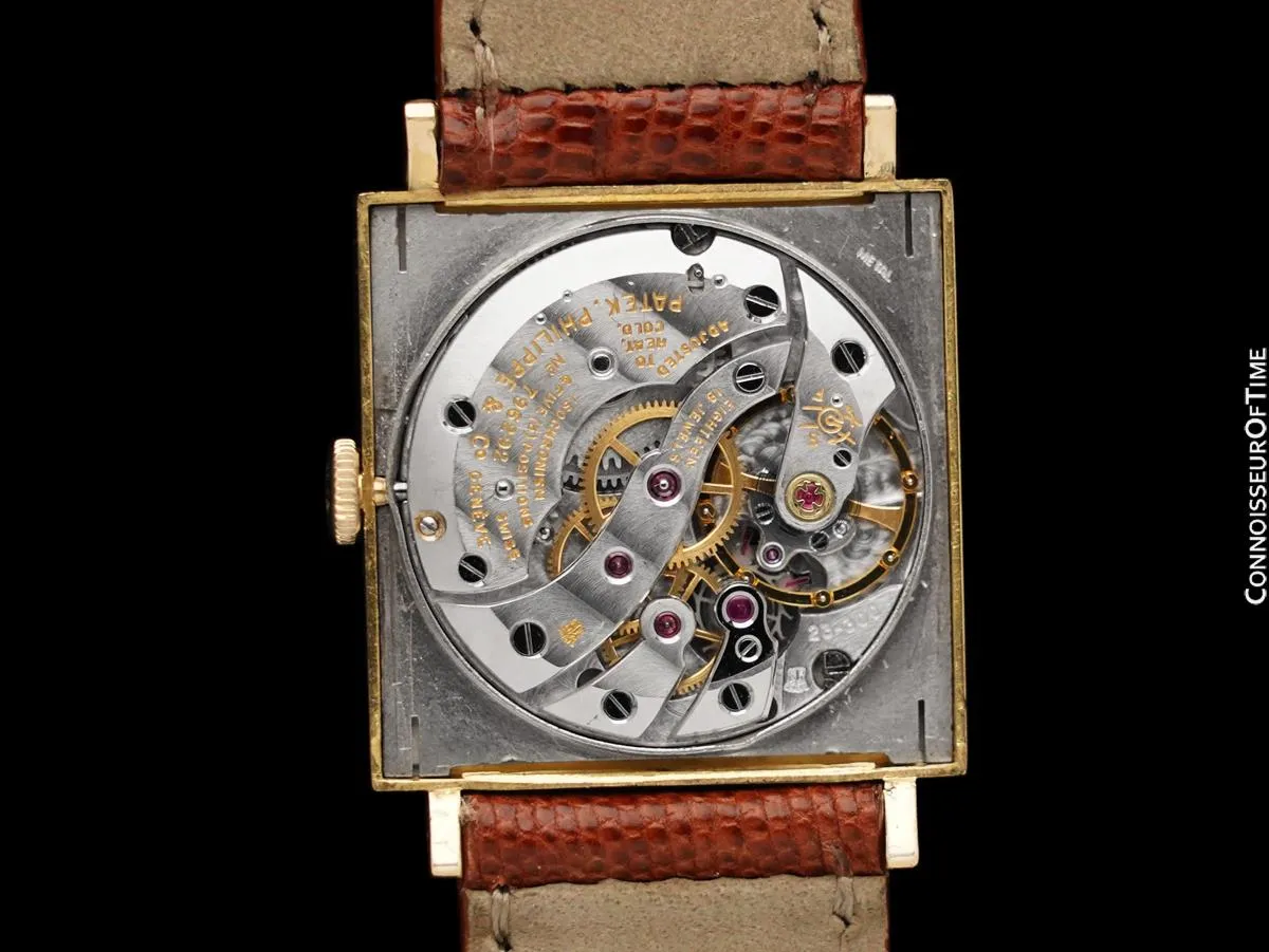 1970 Patek Philippe Vintage Mens Handwound Gondolo Square Dress Watch, Ref. 3430 - 18K Gold