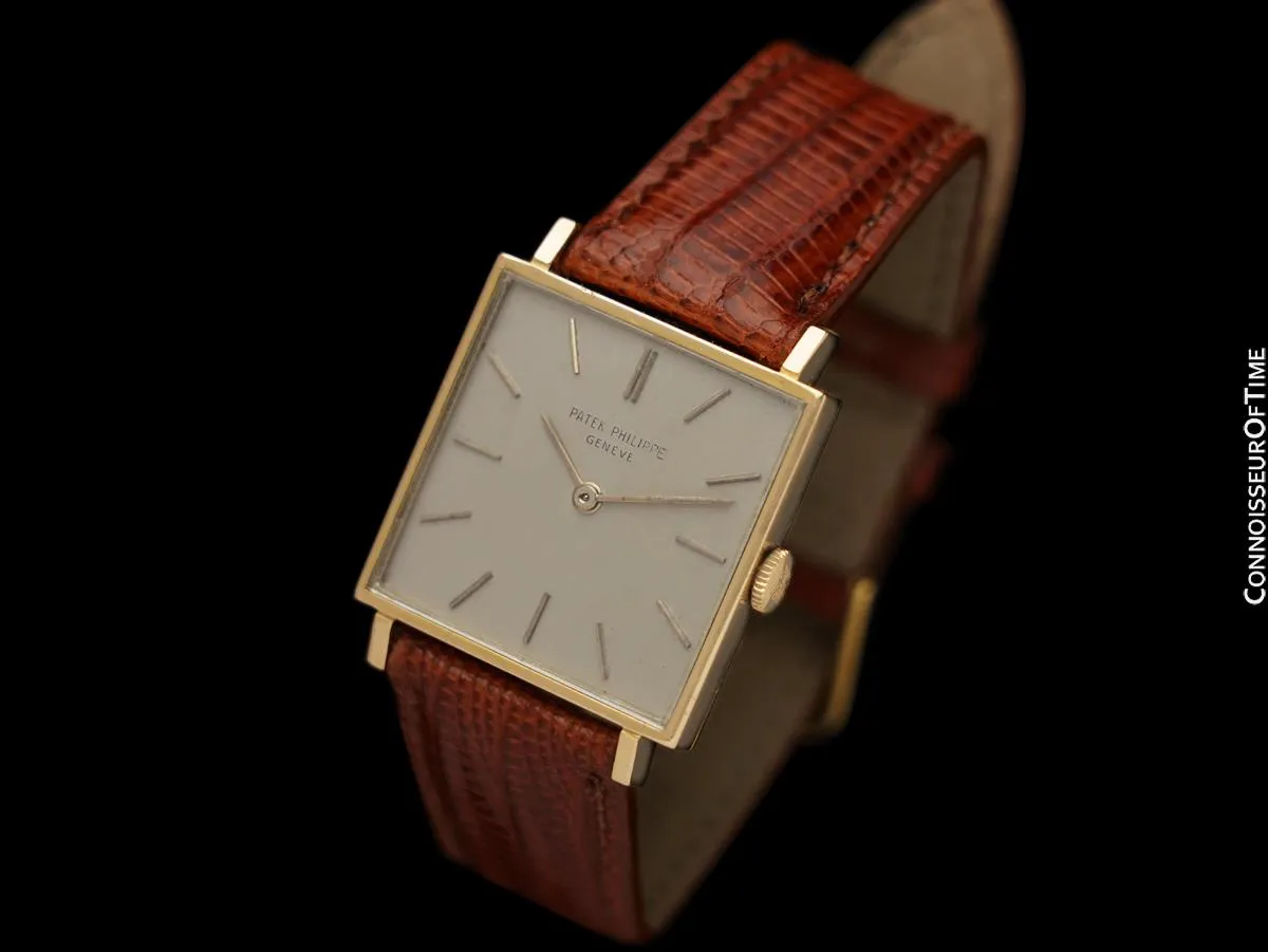 1970 Patek Philippe Vintage Mens Handwound Gondolo Square Dress Watch, Ref. 3430 - 18K Gold