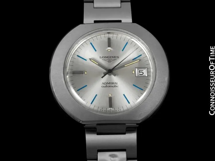 1970's Longines Admiral Retro Extra-Large Automatic Watch - Stainless Steel