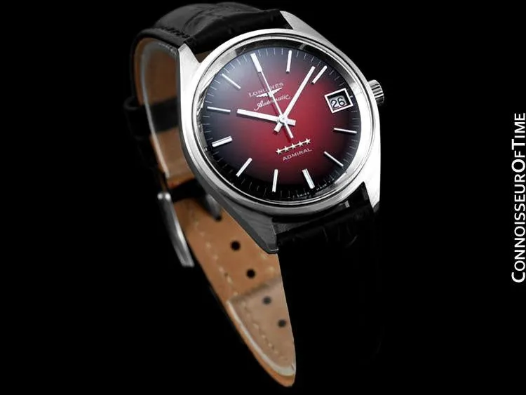 1972 Longines Classic Vintage Five Star Admiral Retro Mens Automatic Watch - Stainless Steel