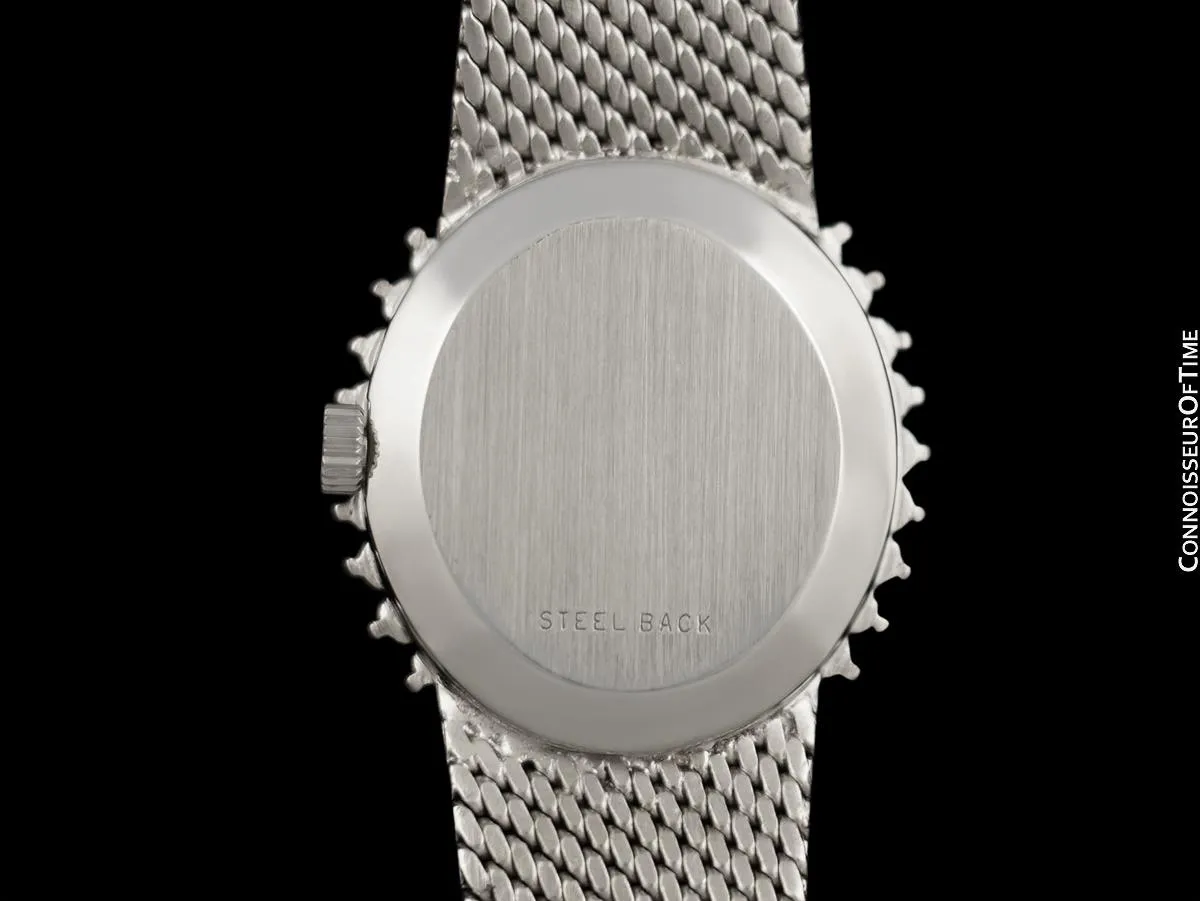 1972 Omega Geneve Vintage Ladies Handwound Watch - Stainless Steel & Diamonds