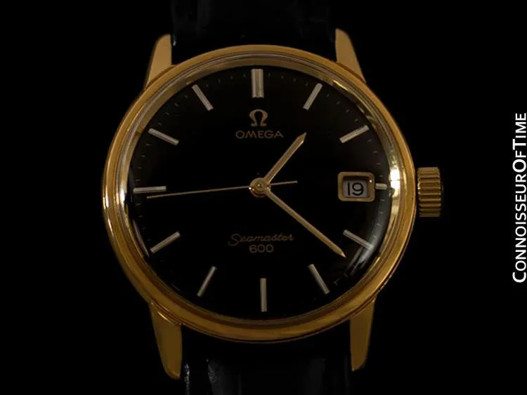 1972 Omega Seamaster Vintage Mens Handwound Watch - 18K Gold Plated & Stainless Steel