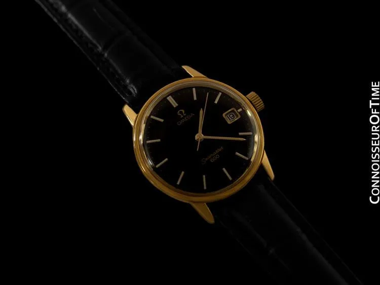 1972 Omega Seamaster Vintage Mens Handwound Watch - 18K Gold Plated & Stainless Steel