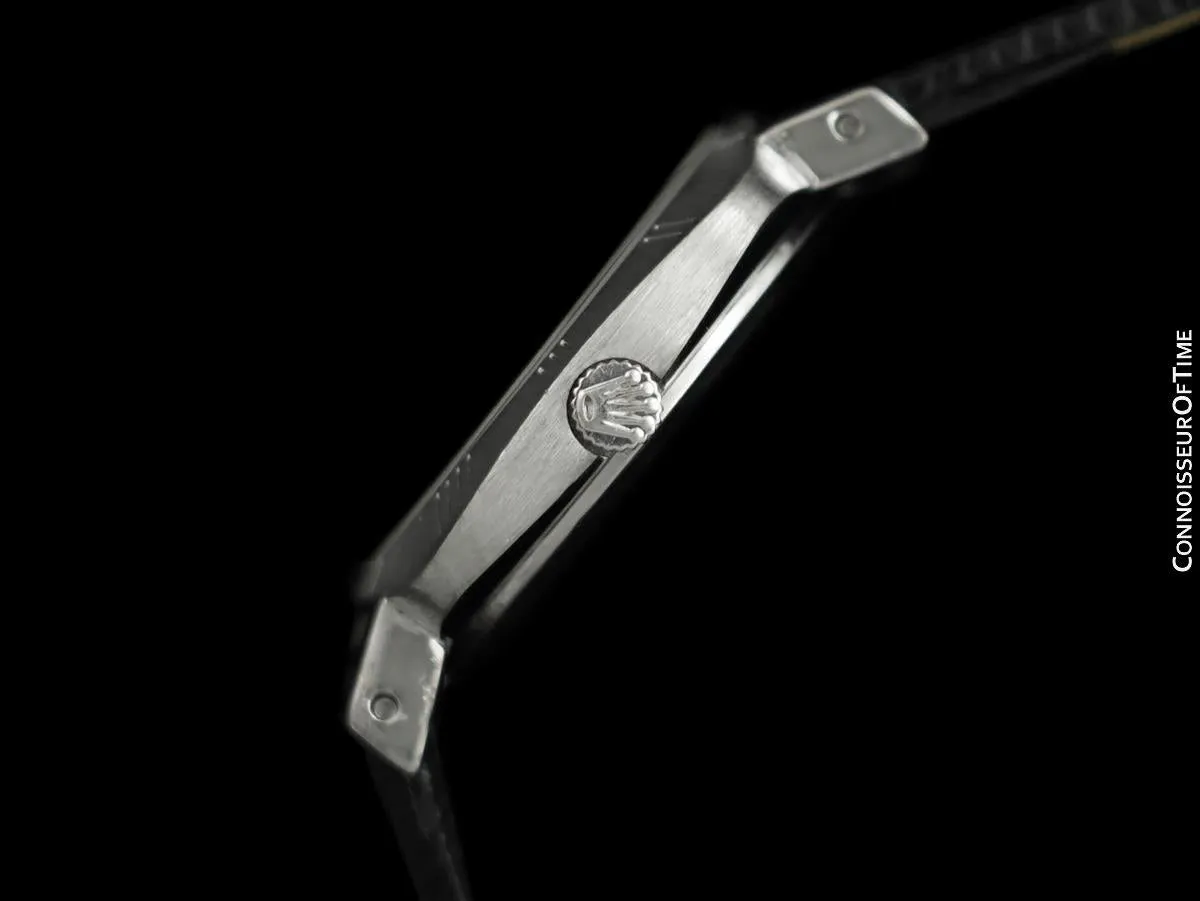 1972 Rolex Cellini Classic Vintage Ladies Handwound Watch, Ref. 3808 - 18K White Gold
