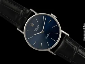 1972 Rolex Cellini Classic Vintage Ladies Watch, Ref. 3810 - 18K White Gold