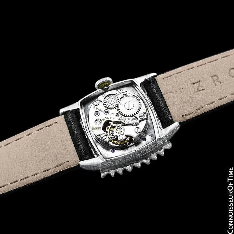 1972 Rolex Precision Vintage Ladies Handwound Watch - Stainless Steel & Diamonds
