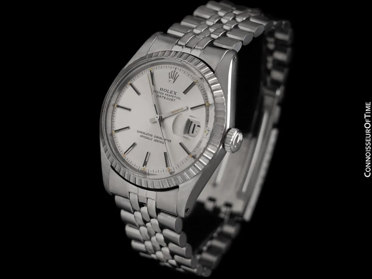 1973 Rolex Vintage Mens Datejust Ref. 1601 Watch with Pie Pan Dial - Stainless Steel