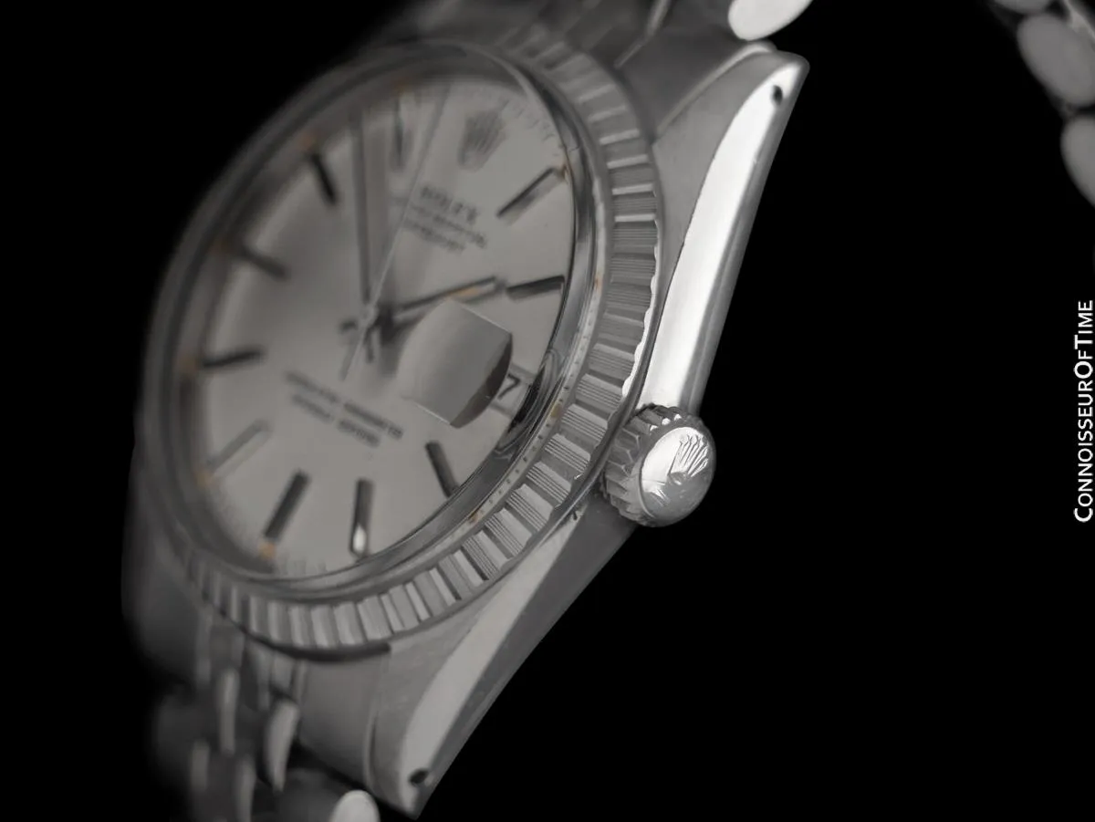1973 Rolex Vintage Mens Datejust Ref. 1601 Watch with Pie Pan Dial - Stainless Steel