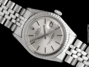 1973 Rolex Vintage Mens Datejust Ref. 1601 Watch with Pie Pan Dial - Stainless Steel