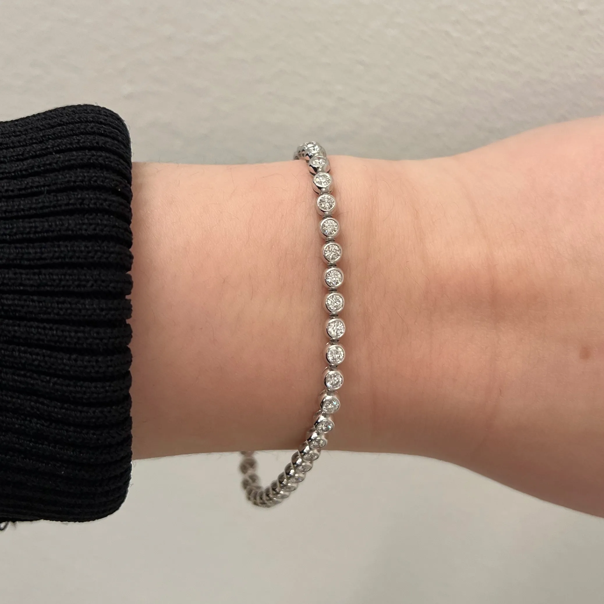 2.5 Carat Bezel-Set Tennis Bracelet