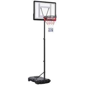 61"- 82.75"H Basketball Stand and Hoop Backboard Adjustable w/ Wheels For Kids Youth Outdoor