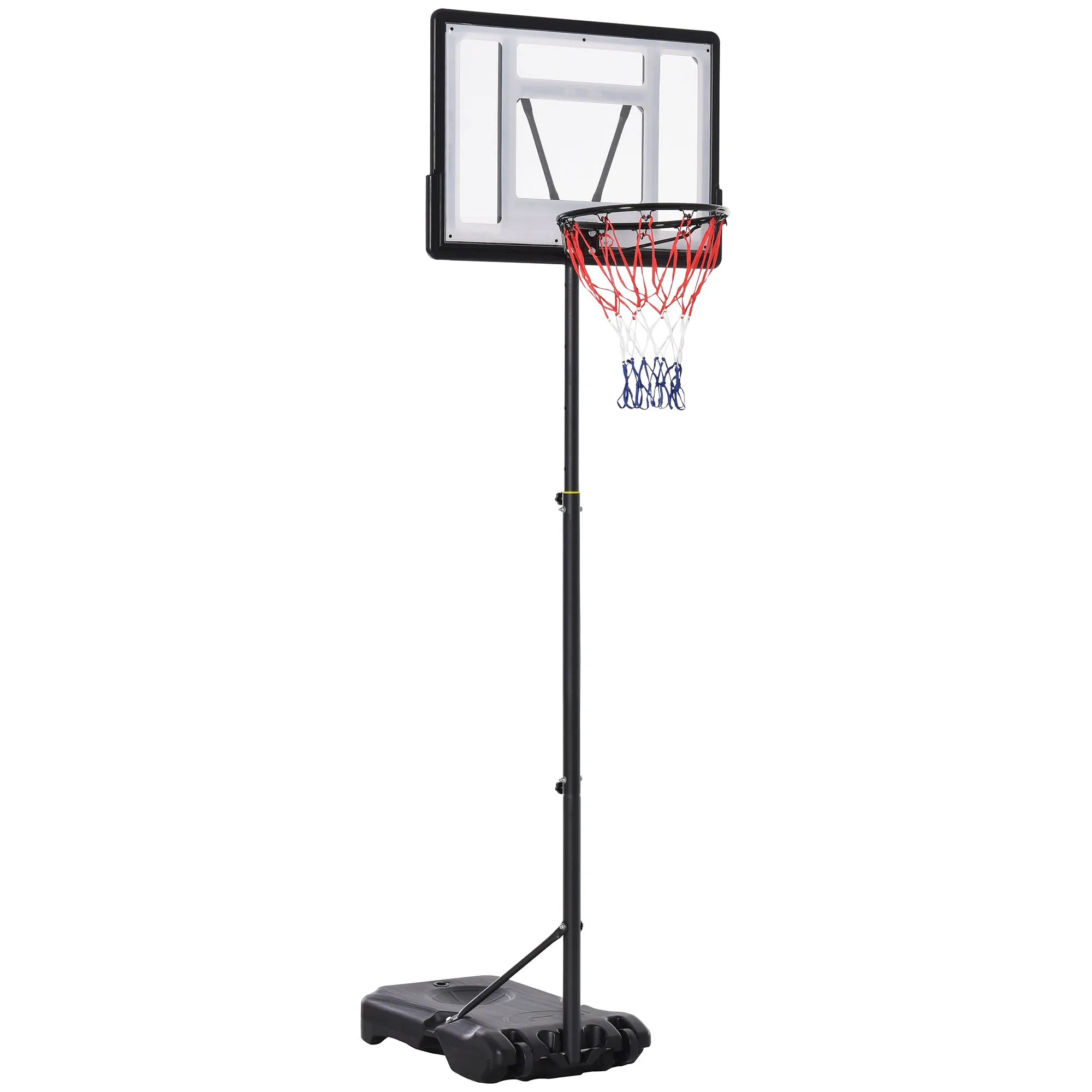 61"- 82.75"H Basketball Stand and Hoop Backboard Adjustable w/ Wheels For Kids Youth Outdoor