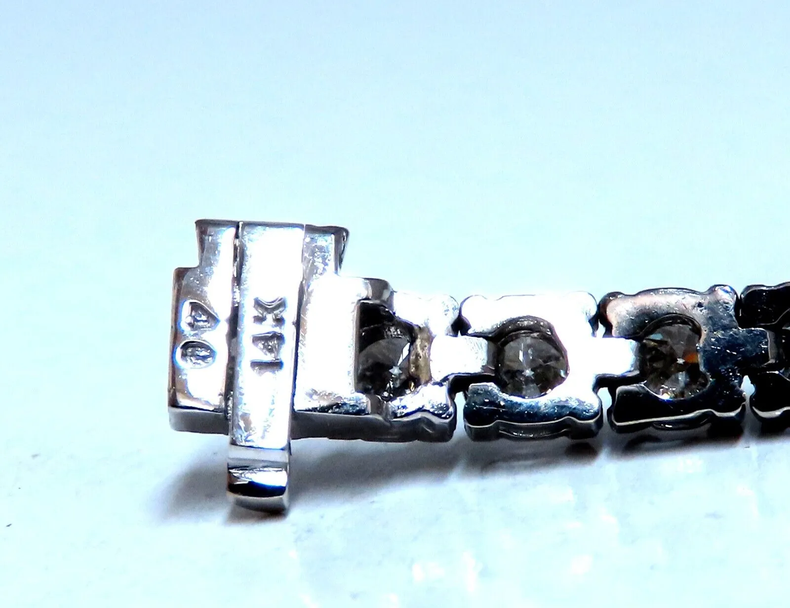 7.11ct natural round diamonds tennis bracelet classic 14 karat white gold