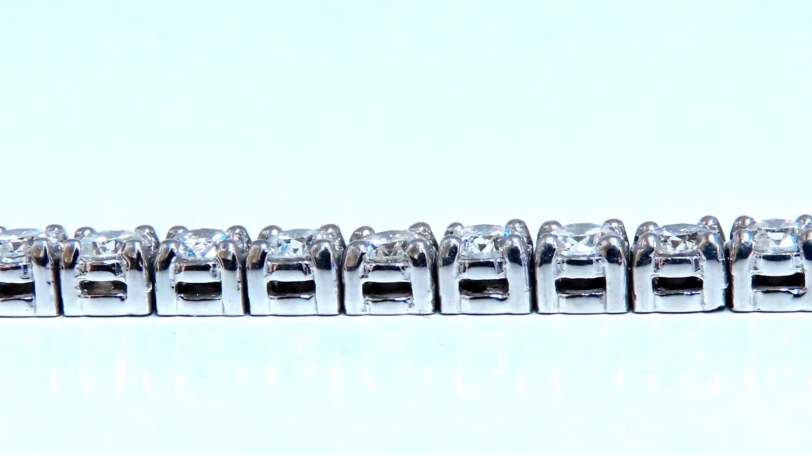 7.11ct natural round diamonds tennis bracelet classic 14 karat white gold