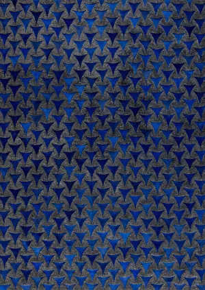 Adhara Cowhide and Wool Blue Rug