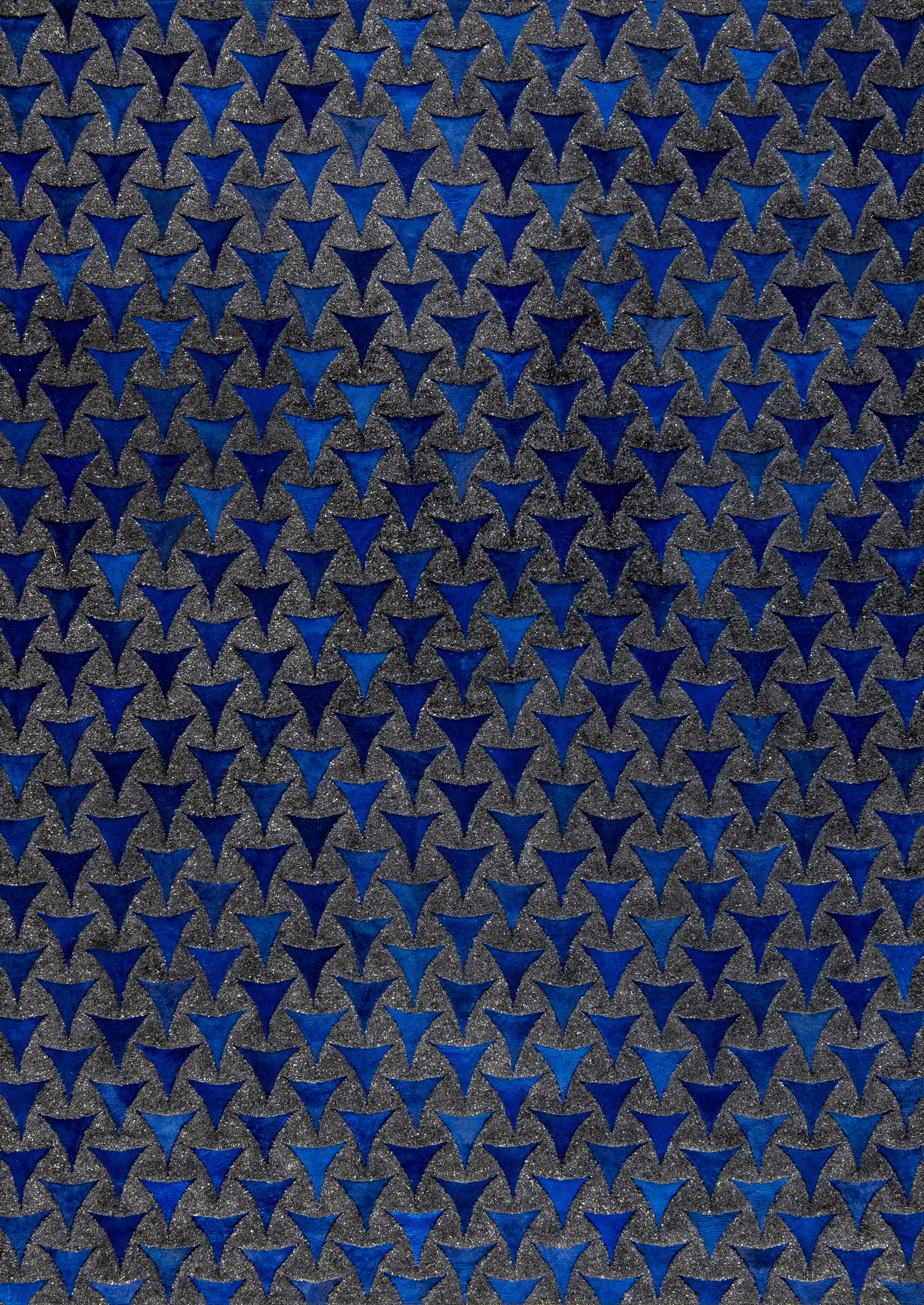 Adhara Cowhide and Wool Blue Rug