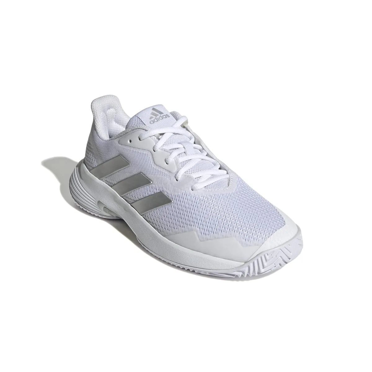 adidas CourtJam Control Women's Tennis Shoe (White/Silver)