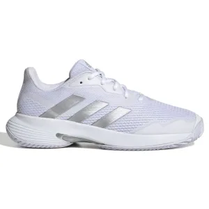 adidas CourtJam Control Women's Tennis Shoe (White/Silver)