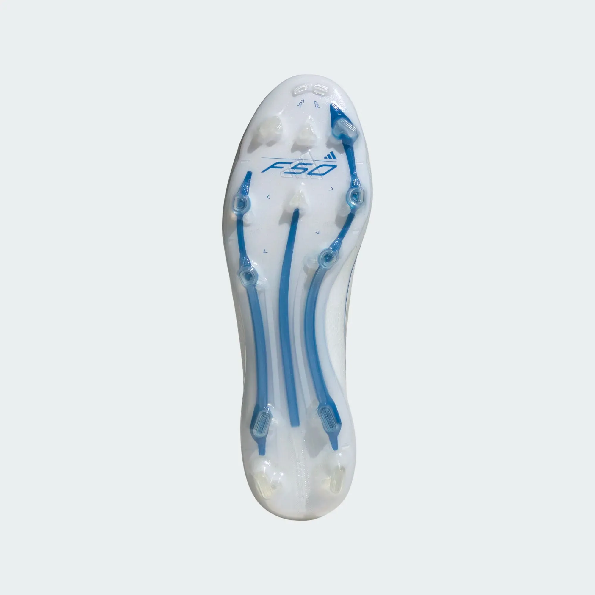 Adidas F50 Elite FG/MG-White/Metallic Silver/Blue