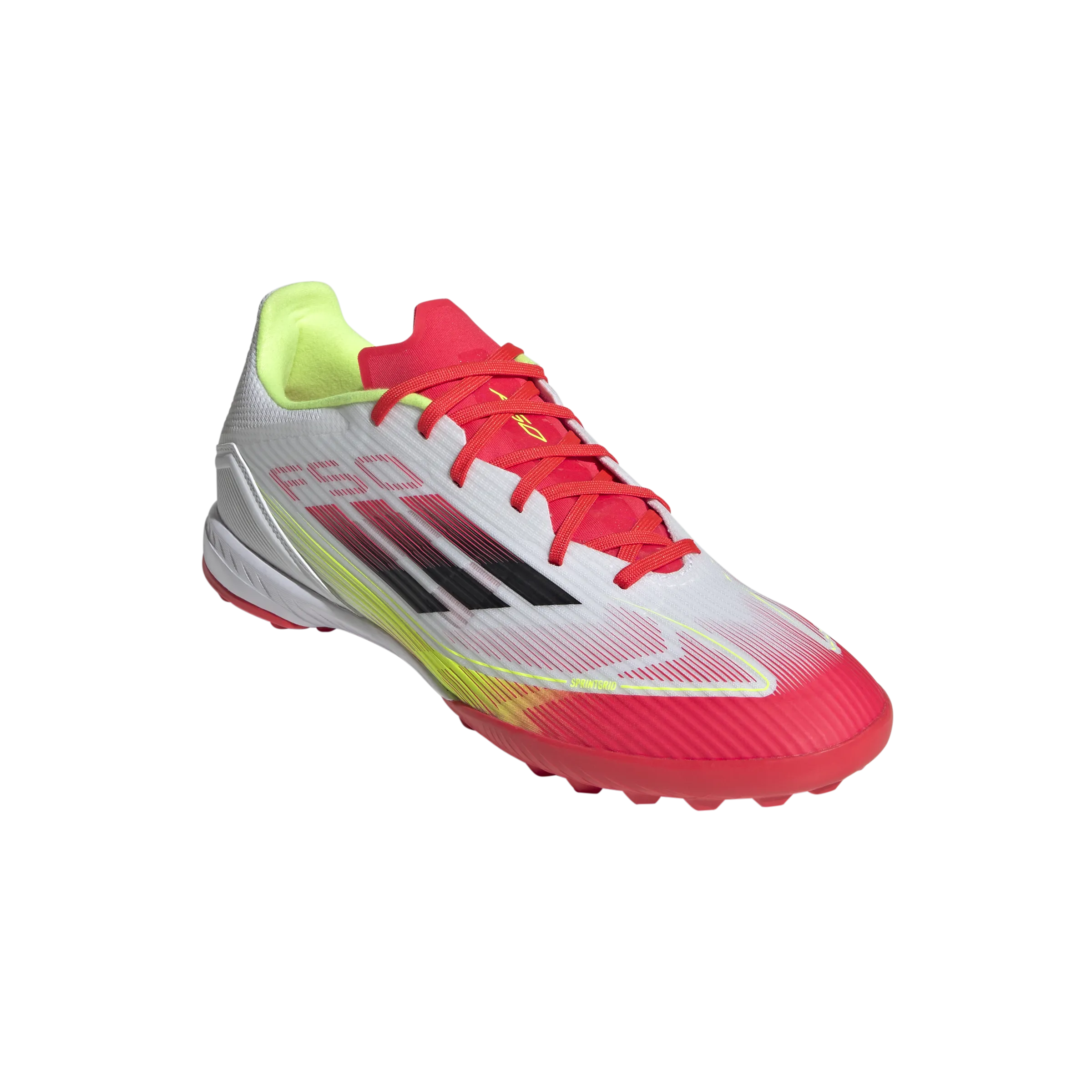 adidas F50 LEAGUE Artificial Turf Soccer Shoes | Cloud White-Core Black-Solar Yellow | Men's