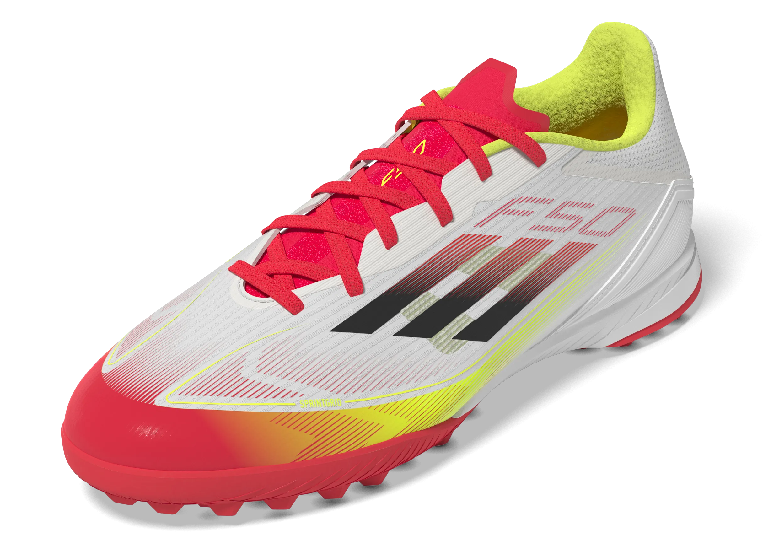 adidas F50 LEAGUE Artificial Turf Soccer Shoes | Cloud White-Core Black-Solar Yellow | Men's