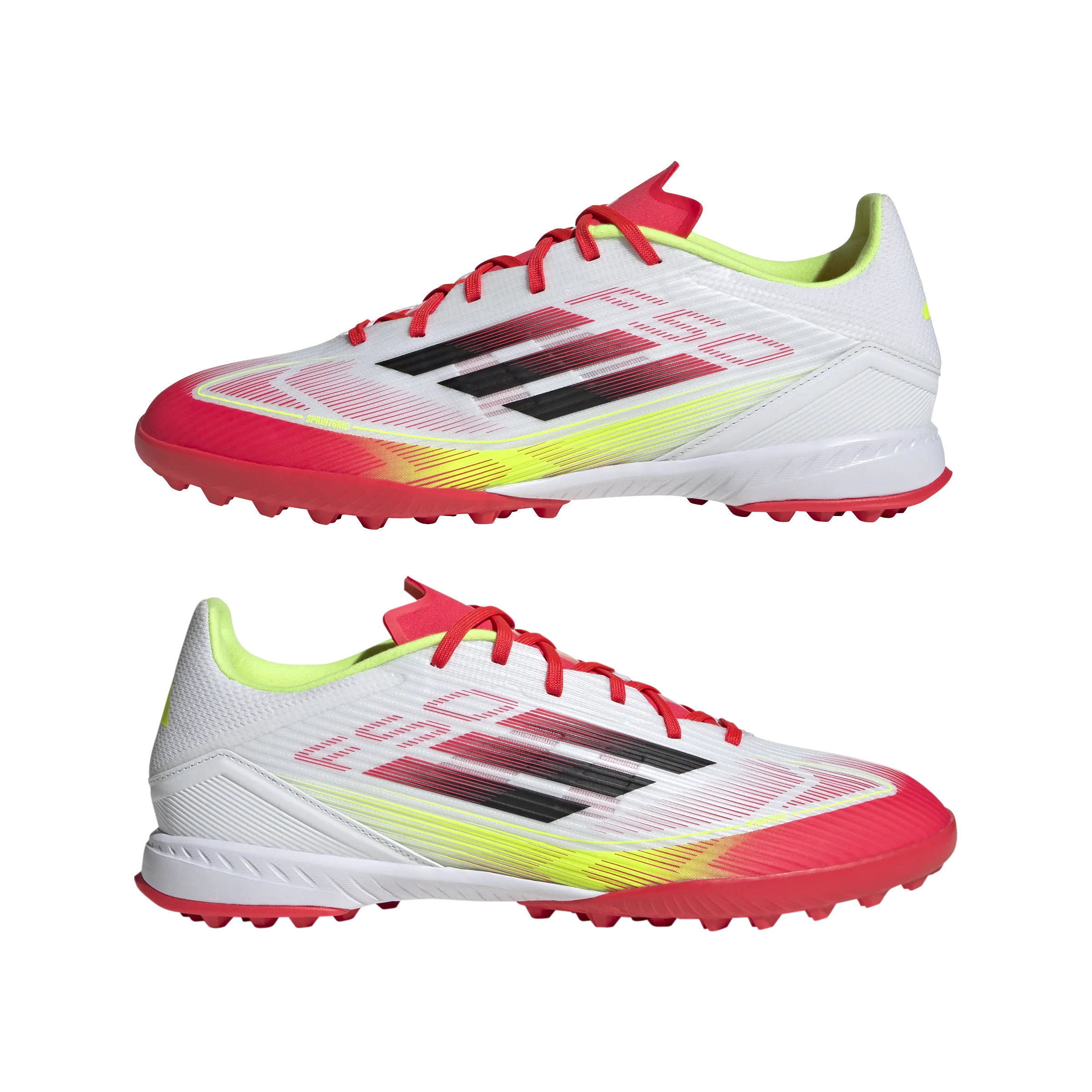 adidas F50 LEAGUE Artificial Turf Soccer Shoes | Cloud White-Core Black-Solar Yellow | Men's